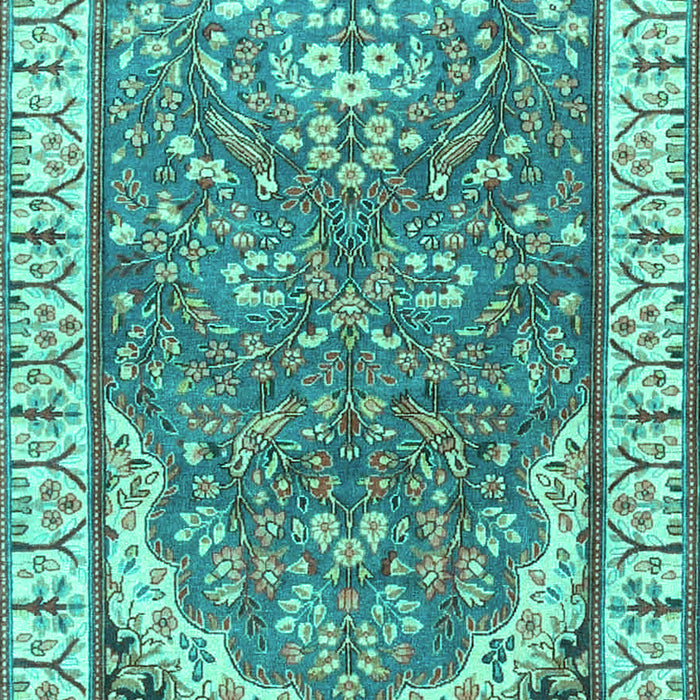 Machine Washable Animal Turquoise Traditional Area Rugs, wshtr4236turq