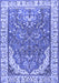 Machine Washable Animal Blue Traditional Rug, wshtr4236blu
