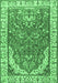 Machine Washable Animal Emerald Green Traditional Area Rugs, wshtr4236emgrn