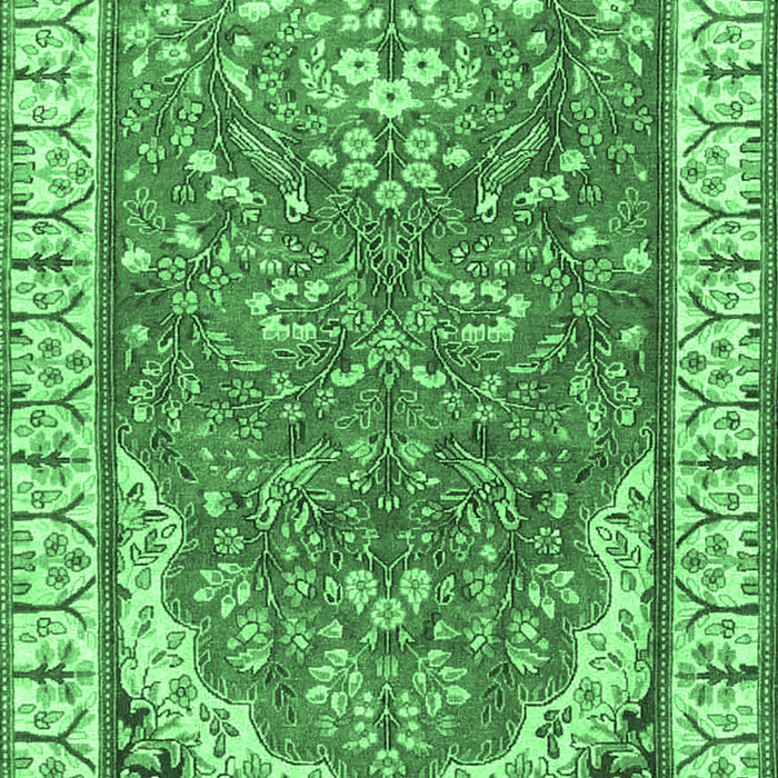 Animal Emerald Green Traditional Rug, tr4236emgrn