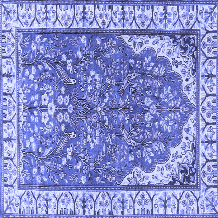 Square Animal Blue Traditional Rug, tr4236blu