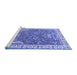 Sideview of Machine Washable Animal Blue Traditional Rug, wshtr4236blu