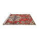 Sideview of Machine Washable Traditional Camel Brown Rug, wshtr4237