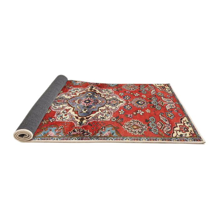 Sideview of Traditional Camel Brown Persian Rug, tr4237