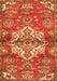 Serging Thickness of Machine Washable Persian Orange Traditional Area Rugs, wshtr4237org