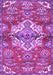 Machine Washable Persian Purple Traditional Area Rugs, wshtr4237pur