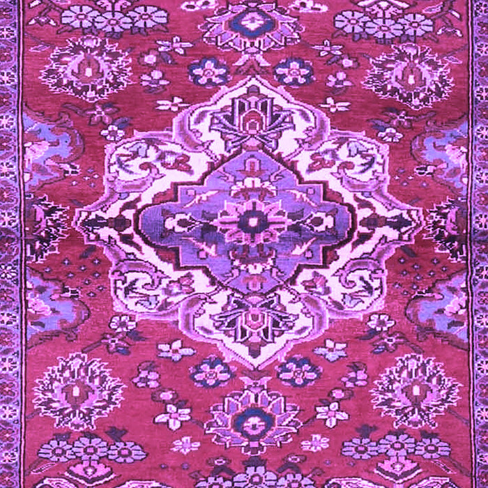 Machine Washable Persian Purple Traditional Area Rugs, wshtr4237pur