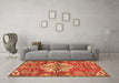 Machine Washable Persian Orange Traditional Area Rugs in a Living Room, wshtr4237org