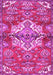 Machine Washable Persian Pink Traditional Rug, wshtr4237pnk