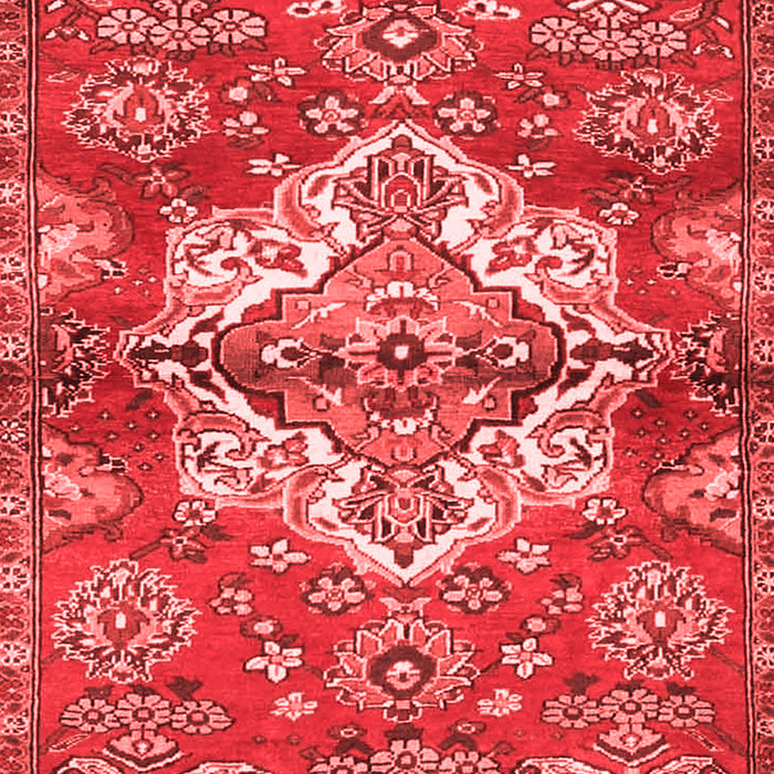 Machine Washable Persian Red Traditional Rug, wshtr4237red