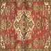 Square Persian Brown Traditional Rug, tr4237brn
