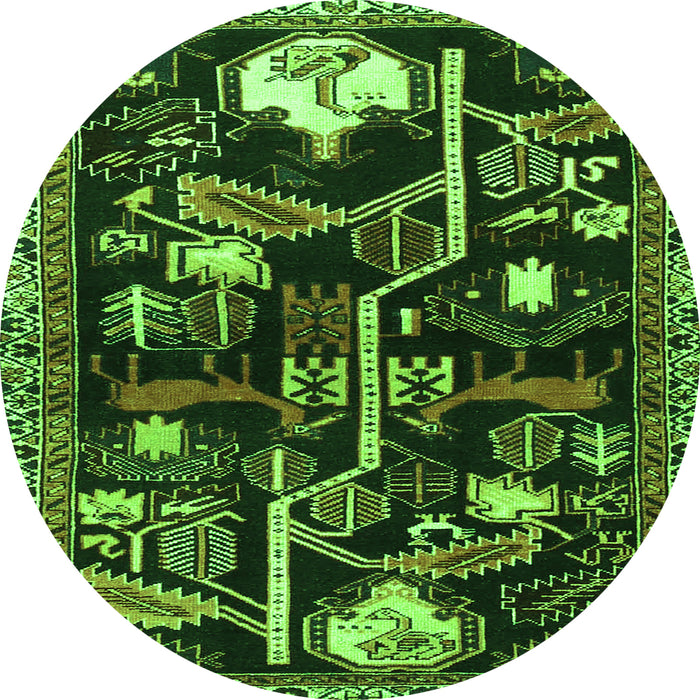 Machine Washable Animal Green Traditional Area Rugs, wshtr4238grn