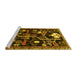 Sideview of Machine Washable Animal Yellow Traditional Rug, wshtr4238yw