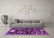 Machine Washable Animal Purple Traditional Area Rugs in a Living Room, wshtr4238pur