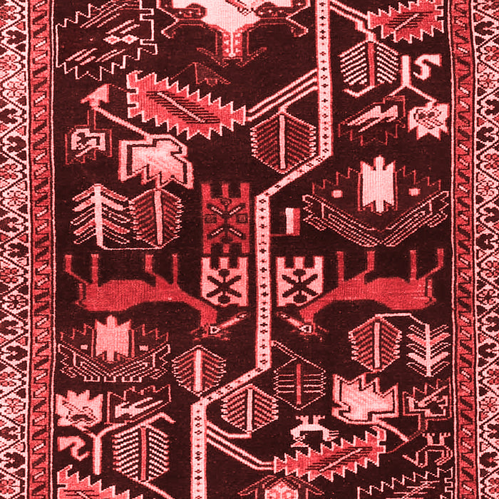 Machine Washable Animal Red Traditional Rug, wshtr4238red