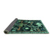 Sideview of Animal Turquoise Traditional Rug, tr4238turq