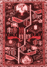 Animal Red Traditional Rug, tr4238red