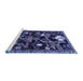 Sideview of Machine Washable Animal Blue Traditional Rug, wshtr4238blu