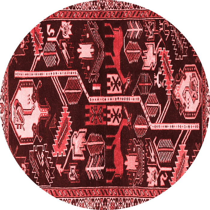 Machine Washable Animal Red Traditional Rug, wshtr4238red