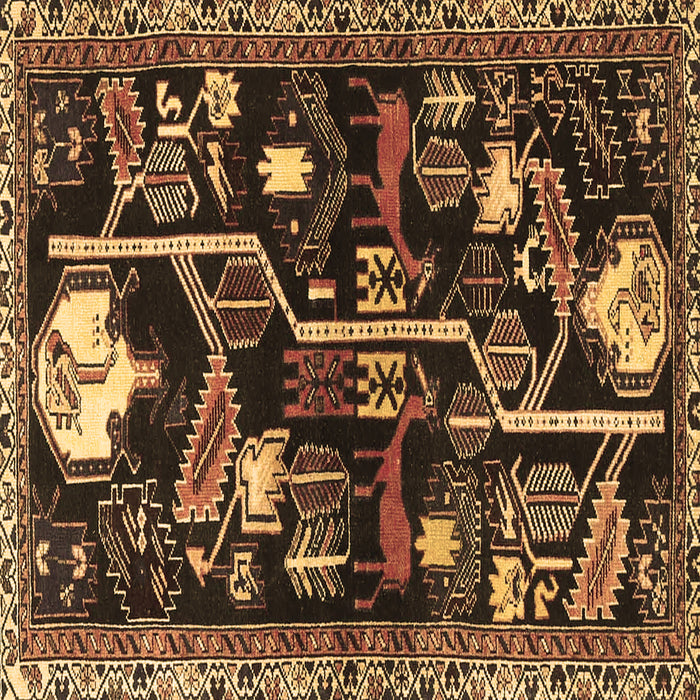 Square Animal Brown Traditional Rug, tr4238brn