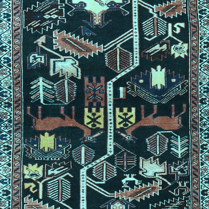 Animal Light Blue Traditional Rug, tr4238lblu