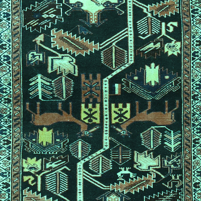 Machine Washable Animal Turquoise Traditional Area Rugs, wshtr4238turq