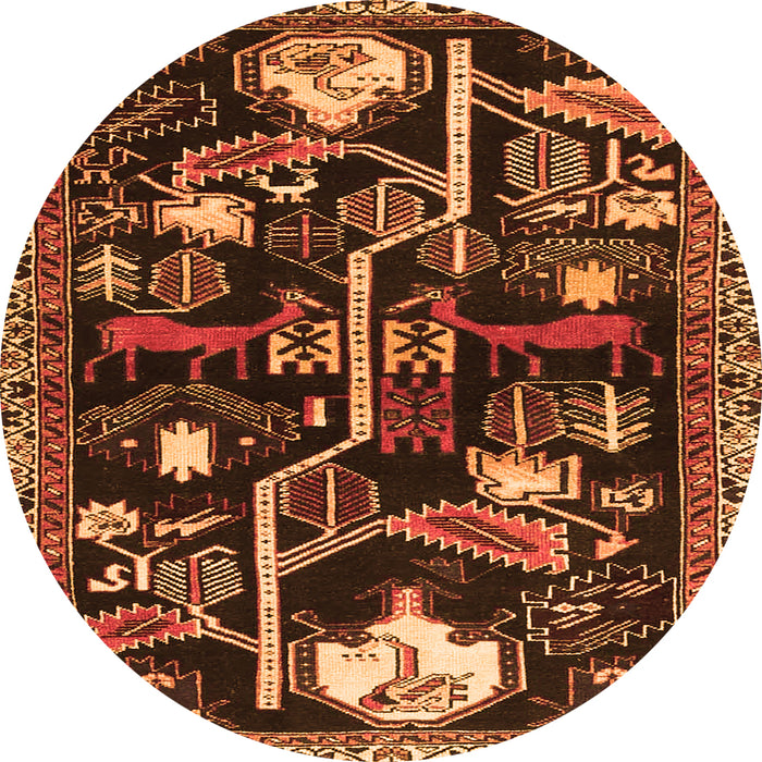 Machine Washable Animal Orange Traditional Area Rugs, wshtr4238org