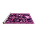 Sideview of Machine Washable Animal Pink Traditional Rug, wshtr4238pnk