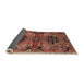 Sideview of Traditional Saffron Red Persian Rug, tr4239