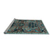 Sideview of Machine Washable Persian Light Blue Traditional Rug, wshtr4239lblu