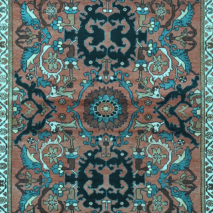 Machine Washable Persian Light Blue Traditional Rug, wshtr4239lblu