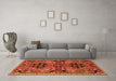 Machine Washable Persian Orange Traditional Area Rugs in a Living Room, wshtr4239org