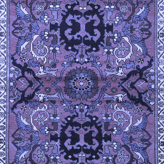 Machine Washable Persian Blue Traditional Rug, wshtr4239blu