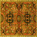 Square Persian Yellow Traditional Rug, tr4239yw