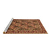 Sideview of Machine Washable Persian Brown Traditional Rug, wshtr423brn