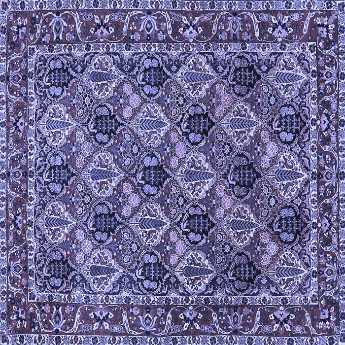 Square Persian Blue Traditional Rug, tr423blu