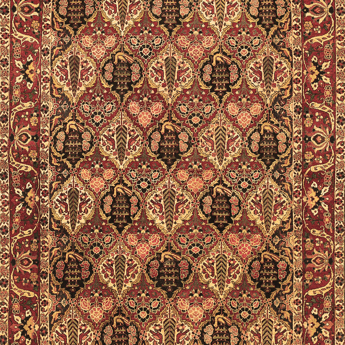 Machine Washable Persian Brown Traditional Rug, wshtr423brn