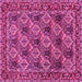 Square Persian Pink Traditional Rug, tr423pnk