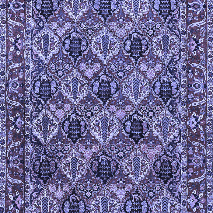 Machine Washable Persian Blue Traditional Rug, wshtr423blu
