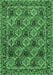 Machine Washable Persian Emerald Green Traditional Area Rugs, wshtr423emgrn