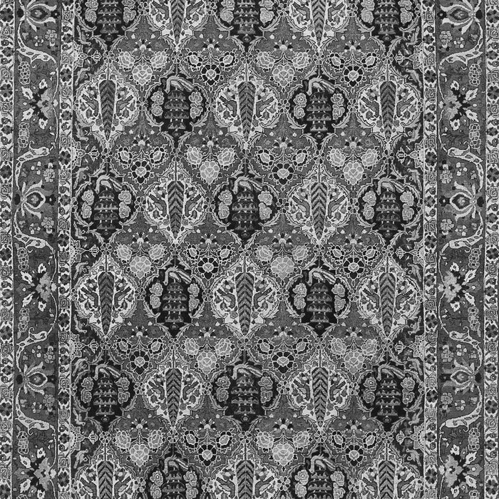 Serging Thickness of Machine Washable Persian Gray Traditional Rug, wshtr423gry