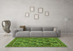 Machine Washable Persian Green Traditional Area Rugs in a Living Room,, wshtr423grn