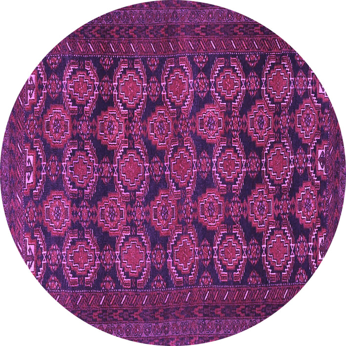 Round Machine Washable Persian Purple Traditional Area Rugs, wshtr4240pur