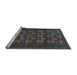 Sideview of Machine Washable Persian Light Blue Traditional Rug, wshtr4240lblu