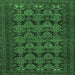 Square Machine Washable Persian Emerald Green Traditional Area Rugs, wshtr4240emgrn