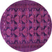 Round Persian Purple Traditional Rug, tr4240pur