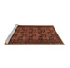 Sideview of Machine Washable Persian Brown Traditional Rug, wshtr4240brn