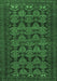 Machine Washable Persian Emerald Green Traditional Area Rugs, wshtr4240emgrn