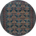 Round Persian Light Blue Traditional Rug, tr4240lblu