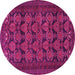Round Persian Pink Traditional Rug, tr4240pnk
